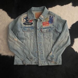 Levi's Light Blue Denim Jacket with Patches